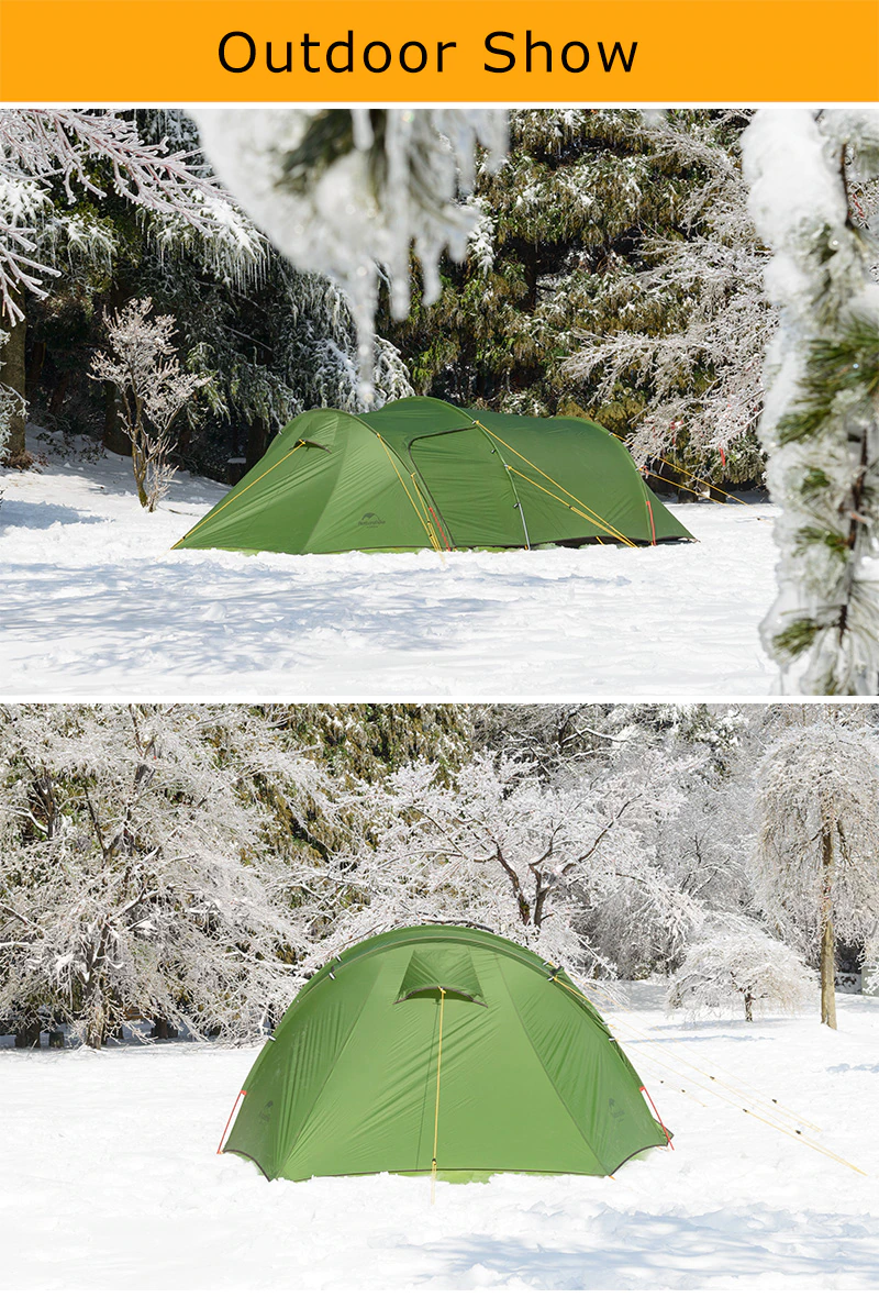 Cheap Goat Tents  New Opalus Tunnel Tent Ultralight Outdoor Camping Sleeping Tent 3 Person Double Layer Backpacking Tents Weatherproof Tents 